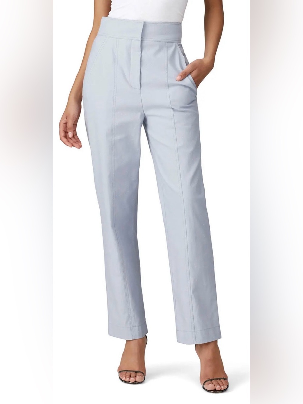 NWT | Rebecca Taylor Slub Denim High Rise Pant | Echo Blue | Sz 4